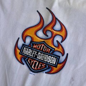White Vintage Harley Davidson Longsleeve T-Shirt XXL
